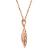 14k Rose Gold Pink Tourmaline & 1/5 CTW Diamond 18" Necklace