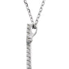Platinum .085 CTW Diamond Cross 16" Necklace
