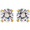 14k Yellow Gold Cubic Zirconia Inverness Piercing Earrings 14k Yellow Gold Cubic Zirconia Inverness Piercing Earrings