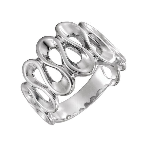 14k White Gold Freeform Ring, Size 6 14k White Gold Freeform Ring, Size 6