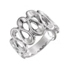 14k White Gold 13mm Design Band, Size 6.5 14k White Gold 13mm Design Band, Size 6.5