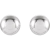 14k White Gold 7mm Ball Earrings with Bright Finish