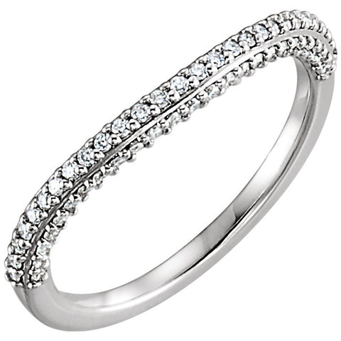 14k White Gold 1/4 CTW Diamond Band, Size 7 14k White Gold 1/4 CTW Diamond Band, Size 7