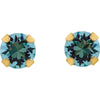14k Yellow Gold Solitaire "March" Birthstone Piercing Earrings 14k Yellow Gold Solitaire "March" Birthstone Piercing Earrings
