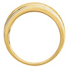 14k Yellow Gold Hammered Ring with Beveled Edges , Size 7 14k Yellow Gold Hammered Ring with Beveled Edges , Size 7