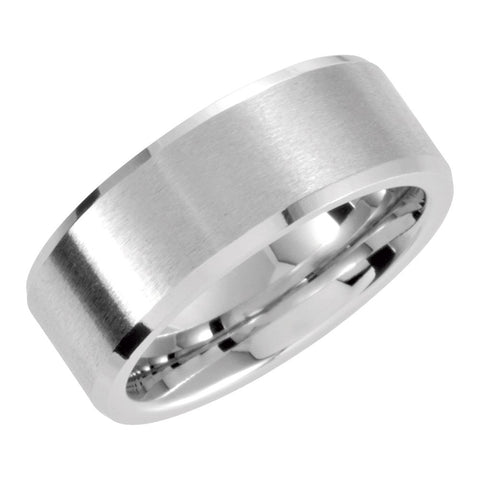 Cobalt 8mm Rounded Satin & Polished Band Size 13 Cobalt 8mm Rounded Satin & Polished Band Size 13