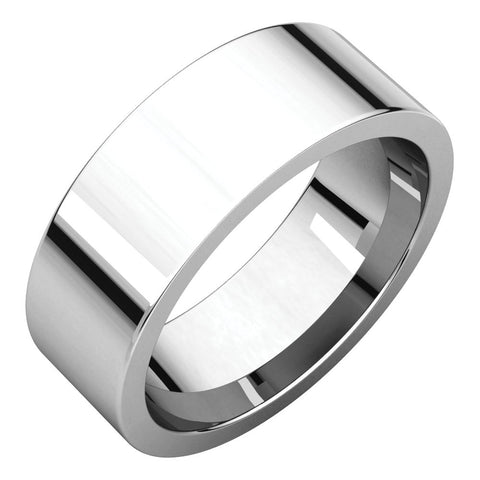 Sterling Silver 7mm Flat Band, Size 7 Sterling Silver 7mm Flat Band, Size 7