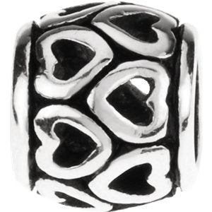 Sterling Silver 8mm Heart Spacer Bead Sterling Silver 8mm Heart Spacer Bead
