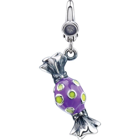 Sterling Silver Enamel Wrapped Candy Charm Sterling Silver Enamel Wrapped Candy Charm