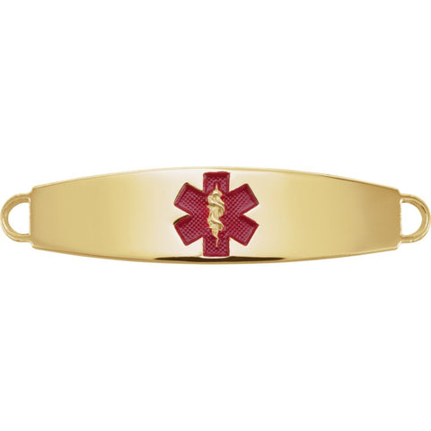 14k Yellow Gold Engravable Medical I.D. Plate 14k Yellow Gold Engravable Medical I.D. Plate