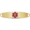 Engravable Medical I.D. Plate in 14k Yellow Gold Engravable Medical I.D. Plate in 14k Yellow Gold
