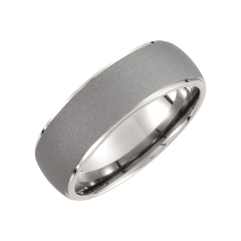 Titanium 7.5mm Oxidized Center Rounded Band Size 11 Titanium 7.5mm Oxidized Center Rounded Band Size 11