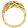 14k Yellow Gold 11mm Latticework Dome Ring, Size 6 14k Yellow Gold 11mm Latticework Dome Ring, Size 6