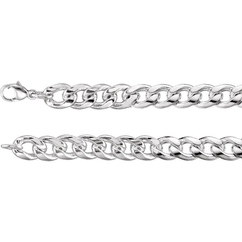 Sterling Silver 9.3mm Curb 8" Chain Sterling Silver 9.3mm Curb 8" Chain