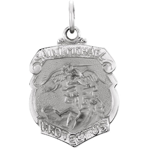 Sterling Silver 28x21mm St. Michael Medal