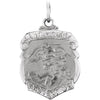 28.00x21.00 mm St. Michael Medal Without Chain in Sterling Silver