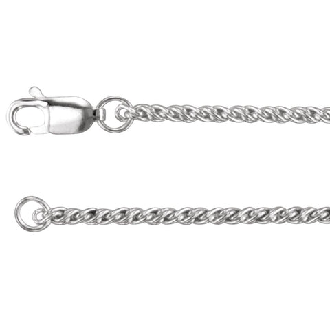 Sterling Silver 18" Reverse Rope Chain Sterling Silver 18" Reverse Rope Chain