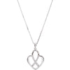 Fight Against Cancer CZ Necklace in Sterling Silver
