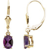 14k Yellow Gold Amethyst Earrings 14k Yellow Gold Amethyst Earrings