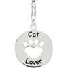 Heart U Back Cat Lover Paw Charm in Sterling Silver Heart U Back Cat Lover Paw Charm in Sterling Silver