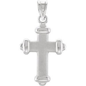 14k White Gold Hollow Cross Pendant 14k White Gold Hollow Cross Pendant