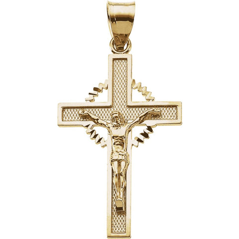 14k Yellow Gold 30.5x20.5mm Crucifix Pendant 14k Yellow Gold 30.5x20.5mm Crucifix Pendant