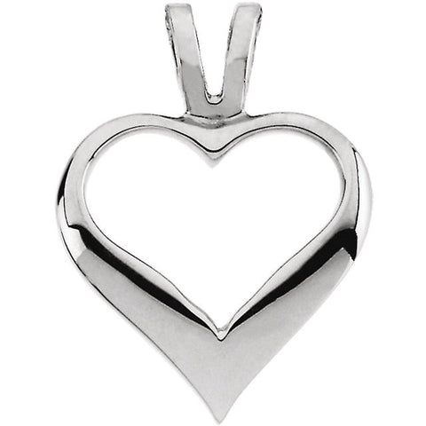 14k White Gold Heart Pendant 14k White Gold Heart Pendant