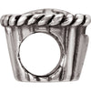 Sterling Silver 11x10mm Pie Slider Bead Sterling Silver 11x10mm Pie Slider Bead