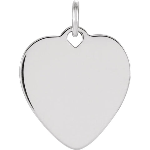 Sterling Silver 9.75mm Heart Charm Only Sterling Silver 9.75mm Heart Charm Only