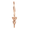 14k Rose Gold Lever Back Earring with Open Ring 14k Rose Gold Lever Back Earring with Open Ring