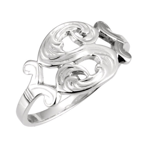 14k White Gold Initial Rings, Size 6 14k White Gold Initial Rings, Size 6