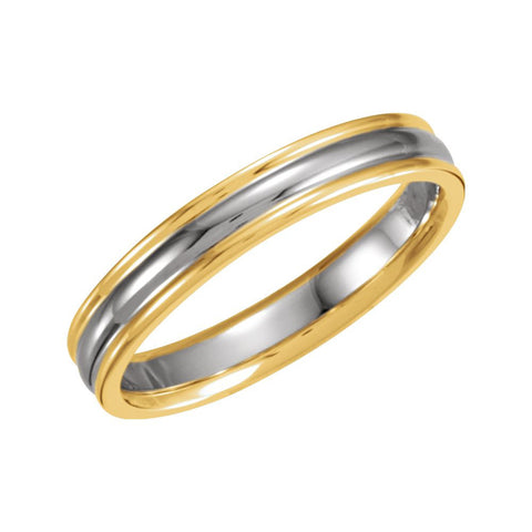 14K White & Yellow Gold 4mm Fluted Band Size 9.5 14K White & Yellow Gold 4mm Fluted Band Size 9.5