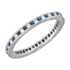 1/4 CTTW Eternity Wedding Band Ring in 14k White Gold ( Size 7 )