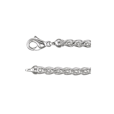 6mm Sterling Silver Wheat Chain 6mm Sterling Silver Wheat Chain