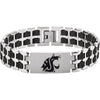 Stainless Steel Washington State Cougars Logo 8.5-Inch Bracelet