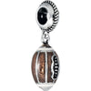 Sterling Silver 16x8mm Kera Football Charm Sterling Silver 16x8mm Kera Football Charm