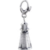 Sterling Silver Enamel Light House Charm Sterling Silver Enamel Light House Charm