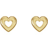 14k Yellow Gold Heart Earrings 14k Yellow Gold Heart Earrings