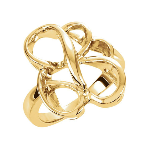 14k Yellow Gold Metal Fashion Ring , Size 6 14k Yellow Gold Metal Fashion Ring , Size 6