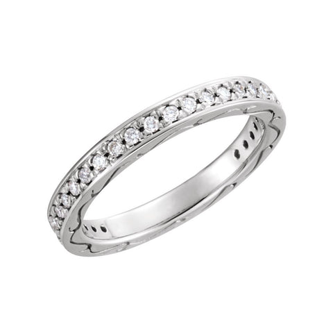 14k White Gold 3/8 CTW Diamond Eternity Band Size 6 14k White Gold 3/8 CTW Diamond Eternity Band Size 6