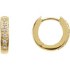 14K Yellow Gold 1/10 CTW Diamond Hoop Earrings 14K Yellow Gold 1/10 CTW Diamond Hoop Earrings