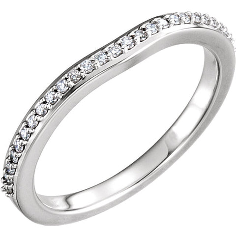 14k White Gold 1/8 CTW Diamond Band for 5.5mm Princess Engagement, Size 7 14k White Gold 1/8 CTW Diamond Band for 5.5mm Princess Engagement, Size 7
