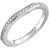Elegant and Stylish 05.50 MM and 1/8 ct. tw. Diamond Matching Band in 14K White Gold ( Size 6 ), 100% Satisfaction Guaranteed. Elegant and Stylish 05.50 MM and 1/8 ct. tw. Diamond Matching Band in 14K White Gold ( Size 6 ), 100% Satisfaction Guaranteed.