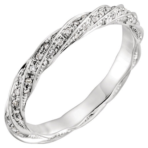 14k White Gold 1/3 CTW Diamond Band Size 6 14k White Gold 1/3 CTW Diamond Band Size 6