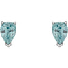14k White Gold Genuine Blue Zircon Earrings 14k White Gold Genuine Blue Zircon Earrings