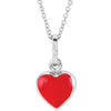 Disney Heart Necklace in Sterling Silver Disney Heart Necklace in Sterling Silver