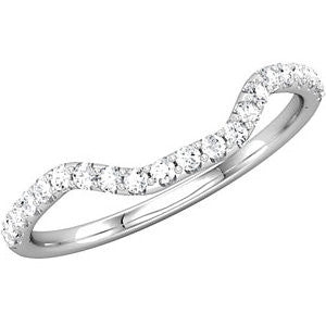 14k White Gold 1/6 CTW Diamond Band, Size 7 14k White Gold 1/6 CTW Diamond Band, Size 7
