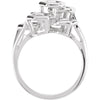 14k White Gold Freeform Ring, Size 6 14k White Gold Freeform Ring, Size 6