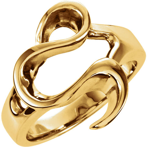 14k Yellow Gold Freeform Ring, Size 6 14k Yellow Gold Freeform Ring, Size 6