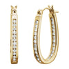 14K Yellow Gold 1/2 CTW Diamond Inside/Outside Hoop Earrings 14K Yellow Gold 1/2 CTW Diamond Inside/Outside Hoop Earrings